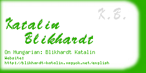 katalin blikhardt business card